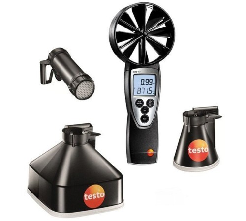 Комплект 2 Testo 417 анемометр набор воронок и выпрямитель потока Комплект 2 Testo 417 анемометр набор воронок и выпрямитель потока