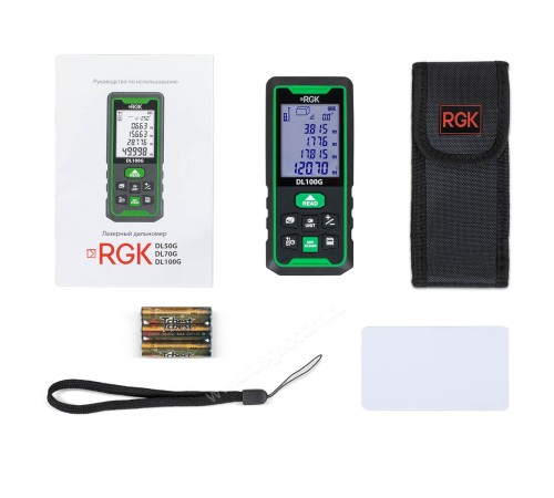 Лазерный дальномер RGK DL100G (с поверкой) - зеленый луч Лазерный дальномер RGK DL100G (с поверкой) - зеленый луч