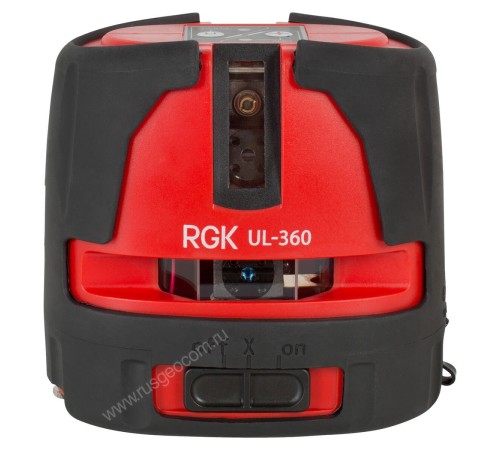 Комплект: лазерный уровень RGK UL-360 с калибровкой + штатив приемник рейка платформа