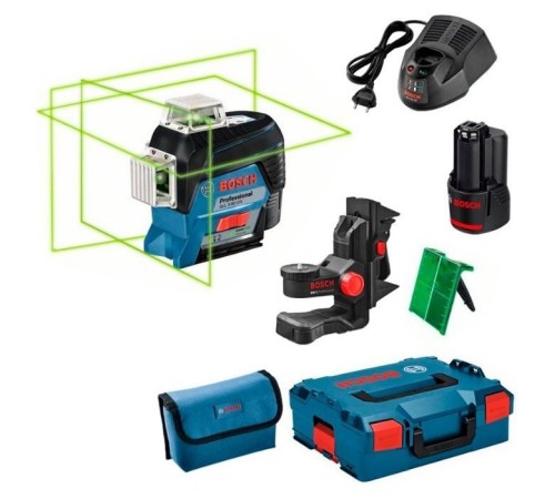 Лазерный уровень Bosch GLL 3-80 CG+BM 1+GSR12V (0.615.994.0L3) Лазерный уровень Bosch GLL 3-80 CG+BM 1+GSR12V (0.615.994.0L3)