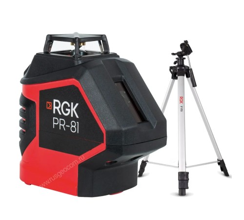 Комплект: лазерный уровень RGK PR-81 + штатив RGK F170 Комплект: лазерный уровень RGK PR-81 + штатив RGK F170