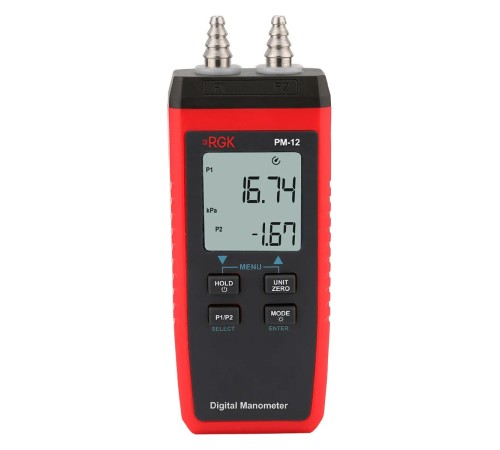 Цифровой манометр RGK PM-12 с поверкой Цифровой манометр RGK PM-12 с поверкой