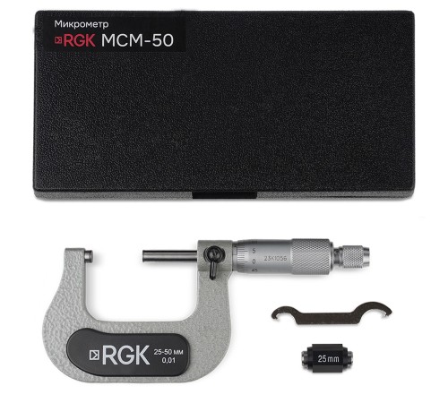Микрометр RGK MCM-50 с калибровкой Микрометр RGK MCM-50 с калибровкой