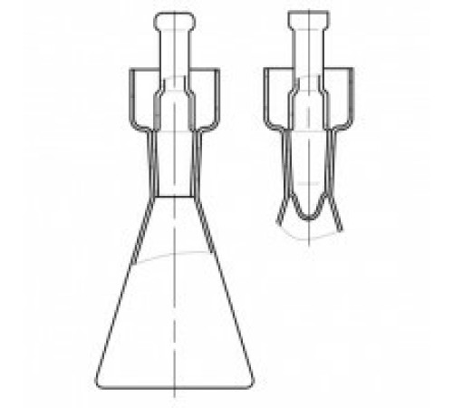 Склянка БПК-100-19/26 с пробкой, исп. 2 Склянка БПК-100-19/26 с пробкой, исп. 2