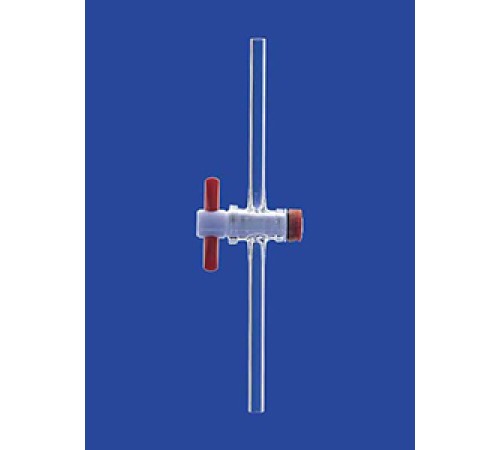 Кран одноходовой Lenz NS12,5, диаметр отверстия 2,5 мм, PTFE Кран одноходовой Lenz NS12,5, диаметр отверстия 2,5 мм, PTFE
