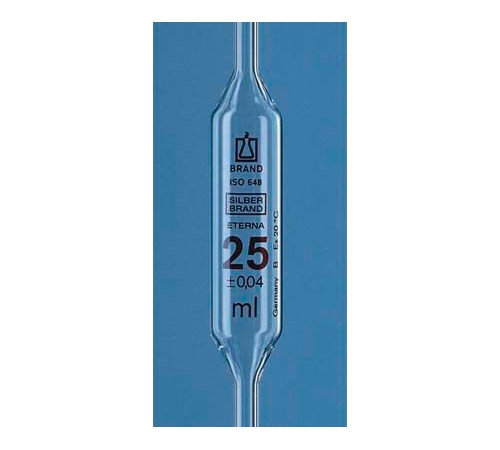 BRAND 29518 Пипетка мерная Мора Silberbrand Eterna, класс B, 50 мл, янтарная градуировка, 1 метка, AR-стекло, 6 шт/упак BRAND 29518 Пипетка мерная Мора Silberbrand Eterna, класс B, 50 мл, янтарная градуировка, 1 метка, AR-стекло, 6 шт/упак
