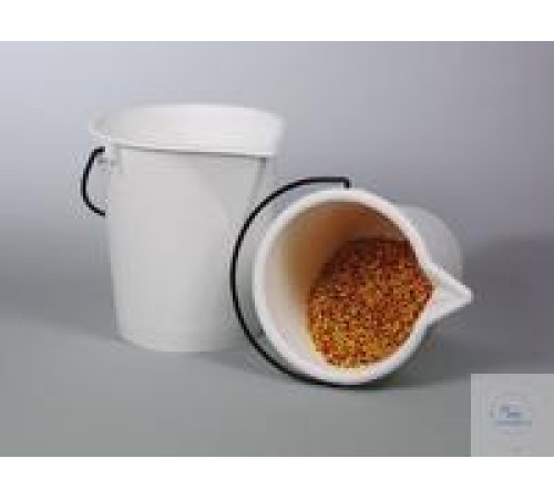 2306-0015 Burkle Laboratroy ведро, PE белый, с носиком, 15 л 2306-0015 Burkle Laboratroy ведро, PE белый, с носиком, 15 л