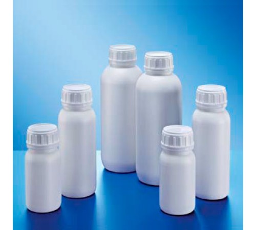 Бутыль Kautex 1000 мл, HDPE, круглая, с барьерным слоем из полиамида, Ø 50 мм, белый цвет, без крышки Бутыль Kautex 1000 мл, HDPE, круглая, с барьерным слоем из полиамида, Ø 50 мм, белый цвет, без крышки