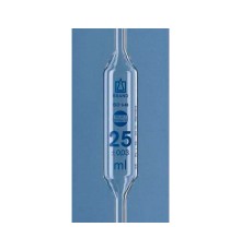 BRAND 29704 Пипетка мерная Blaubrand, USP, класс AS, 2.5 мл, синяя градуировка, 1 метка, AR-стекло, 6 шт/упак
