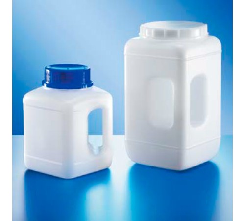 Контейнер Kautex широкогорлый 4400 мл, HDPE, квадратный, Ø 120 мм, естественный цвет, с винтовой крышкой и литой ручкой Контейнер Kautex широкогорлый 4400 мл, HDPE, квадратный, Ø 120 мм, естественный цвет, с винтовой крышкой и литой ручкой