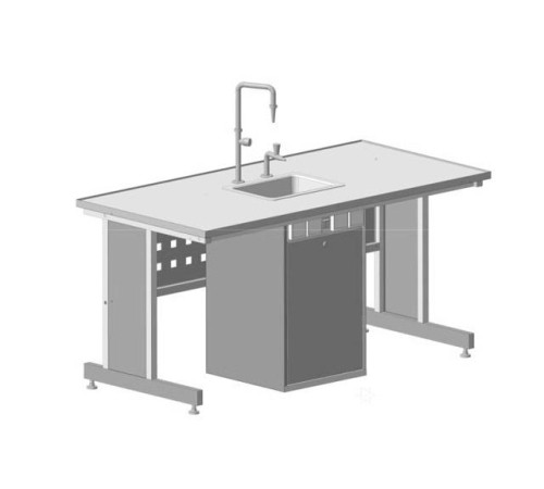 Стол ученический с сервисной стойкой, с электрикой 1500х750х760, LG СМ Стол ученический с сервисной стойкой, с электрикой 1500х750х760, LG СМ