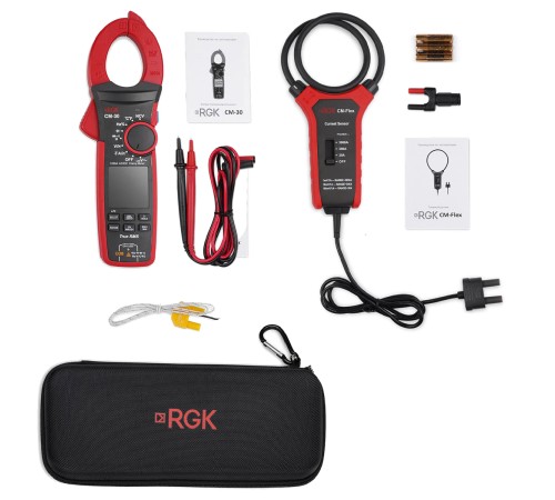 Токоизмерительные клещи RGK CM-30 + Токовый датчик RGK CM Flex Токоизмерительные клещи RGK CM-30 + Токовый датчик RGK CM Flex